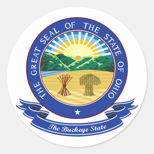 Sticker Rond Ohio Seal (Devant)