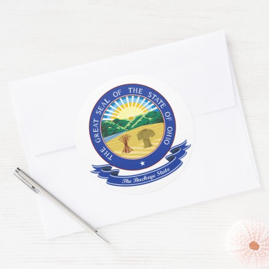 Sticker Rond Ohio Seal (Enveloppe)