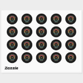 Sticker Rond Ohio Total Solar Eclipse 2024 American Totality Ap (Feuille)