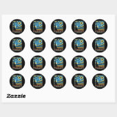 Sticker Rond Ohio Total Solar Eclipse 2024 Starry Night Van Gog (Feuille)