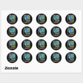 Sticker Rond Ohio Total Solar Eclipse 2024 Starry Night Van Gog (Feuille)