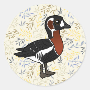 Sticker Rond Oie à poitrine rousse Birdorable