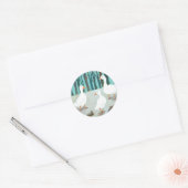 Sticker Rond Oie blanche (Enveloppe)
