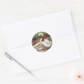 Sticker Rond Oie de Noël (Enveloppe)