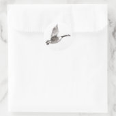 Sticker Rond Oie en vol (Sac)