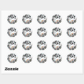 Sticker Rond Oie Idiote (Feuille)