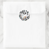 Sticker Rond Oie Idiote (Sac)