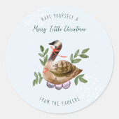 Sticker Rond Oie Lay | 12 Jour de Noël (Devant)