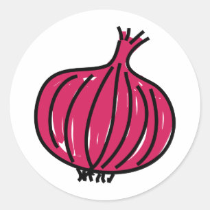 Sticker Rond Oignon rouge