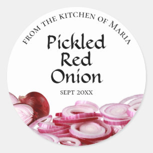 Sticker Rond Oignon rouge pilonné réserve faite maison