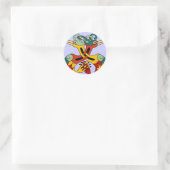 Sticker Rond Oiseau celtique (Sac)