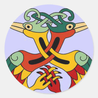 Sticker Rond Oiseau celtique