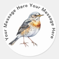Oiseau-chanteur de Fieldfare