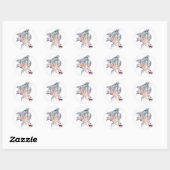 Sticker Rond Oiseau dans son nid (Feuille)