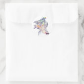 Sticker Rond Oiseau dans son nid (Sac)