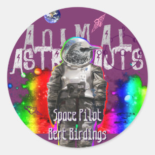 Sticker Rond Oiseau d'Astro