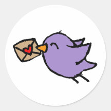oiseau de courrier heureux