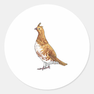 Sticker Rond Oiseau d'État de Tétras rouffés de Pennsylvanie
