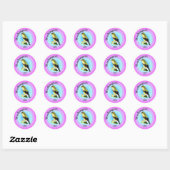 Sticker Rond Oiseau d'État de Washington (Feuille)