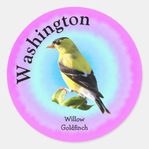 Sticker Rond Oiseau d'État de Washington
