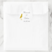 Sticker Rond oiseau doré (Sac)