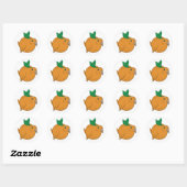 Sticker Rond Oiseau orange (Feuille)