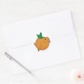 Sticker Rond Oiseau orange (Enveloppe)