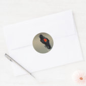 Sticker Rond Oiseau roux (Enveloppe)