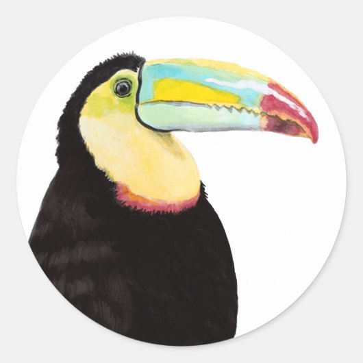 Sticker Rond Oiseau tropical Toucan (Devant)