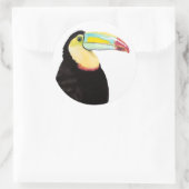 Sticker Rond Oiseau tropical Toucan (Sac)