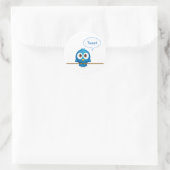 Sticker Rond Oiseau Twitter (Sac)