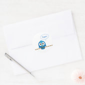 Sticker Rond Oiseau Twitter (Enveloppe)