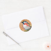 Sticker Rond Oiseau vintage (Enveloppe)