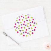 Sticker Rond Oiseaux colorés mignons (Enveloppe)
