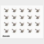 Sticker Rond Oiseaux de la forêt (Feuille)