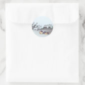 Sticker Rond OISEAUX DE NEIGE par SHARON SHARPE (Sac)