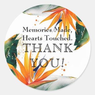 Sticker Rond Oiseaux de Paradise Bliss