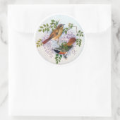 Sticker Rond Oiseaux de porcelaine. (Sac)