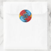Sticker Rond Oiseaux de tatouage (Sac)