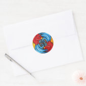 Sticker Rond Oiseaux de tatouage (Enveloppe)