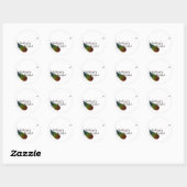 Sticker Rond oiseaux d'une plume. (Feuille)