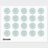 Sticker Rond Oiseaux et fleurs (Feuille)
