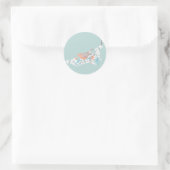 Sticker Rond Oiseaux et fleurs (Sac)