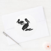 Sticker Rond Oiseaux gras1 (Enveloppe)