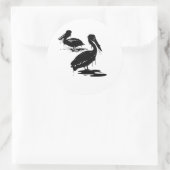 Sticker Rond Oiseaux gras1 (Sac)