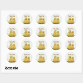 Sticker Rond Oiseaux mignons merci (Feuille)