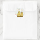 Sticker Rond Oiseaux mignons merci (Sac)