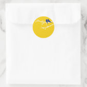 Sticker Rond oiseaux moisis (Sac)
