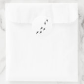 Sticker Rond Oiseaux - Pistes (Sac)