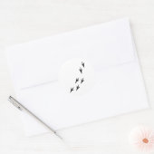 Sticker Rond Oiseaux - Pistes (Enveloppe)